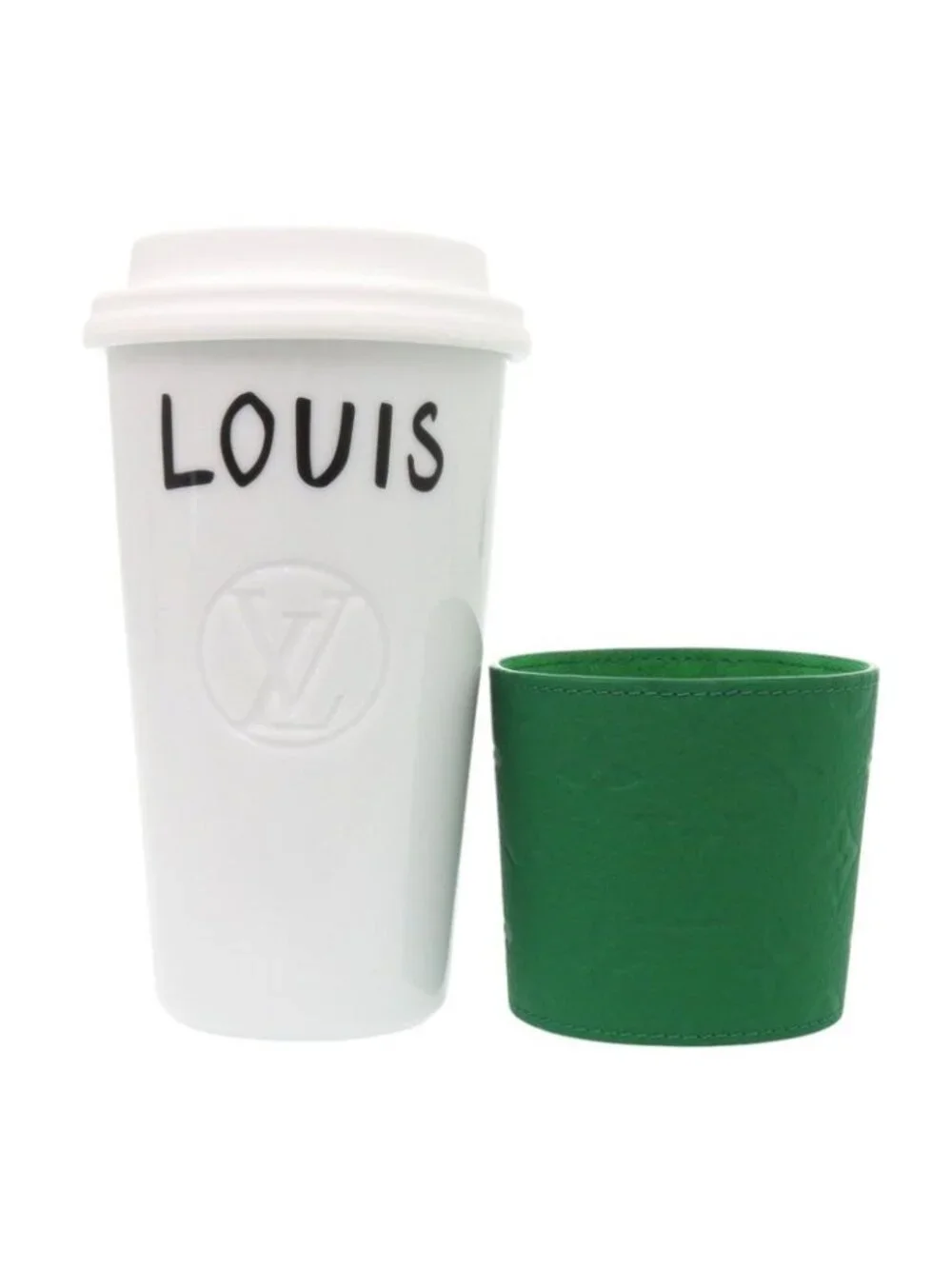 Louis Vuitton Cup Tumbler Monogram Gi0909 Canvas Porcelain White